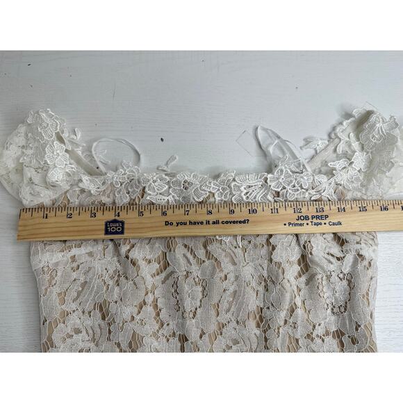 Lulus New! White Lace Off-the-Shoulder Maxi Dress Long Sleeve Mermaid Bridal M - Picture 7 of 7